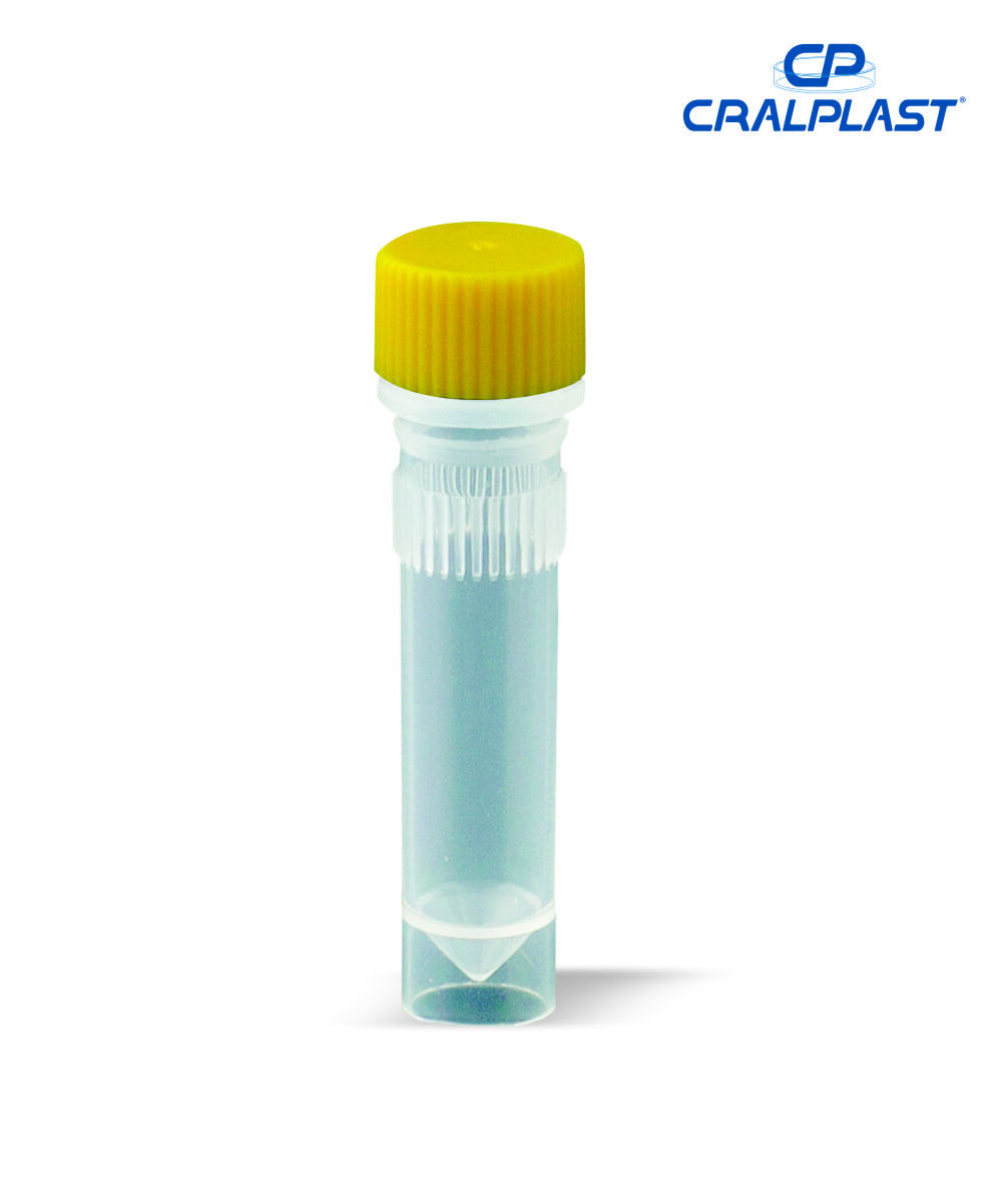 Tubo para congelamento 12mm x 48mm não graduado 2mL